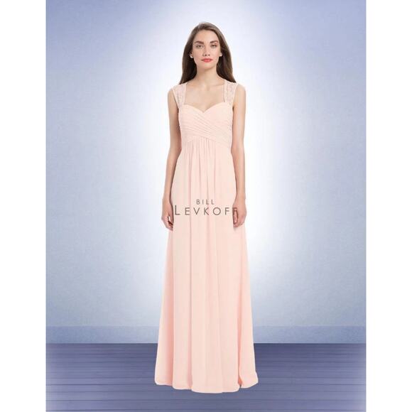 Bill Levkoff 1173 Formal Sleeveless Dress Gown Chiffon Pink Plus Size 20 - Picture 2 of 8